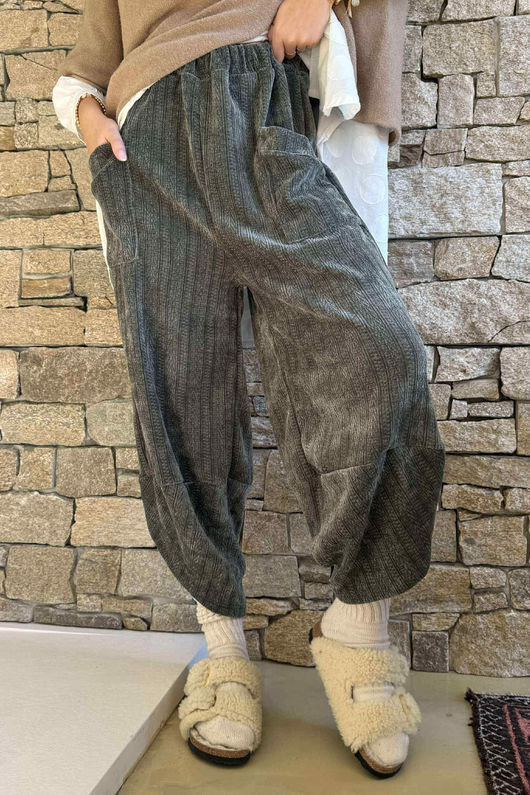 Nuk Stretch Velour Shelby Pant Khaki